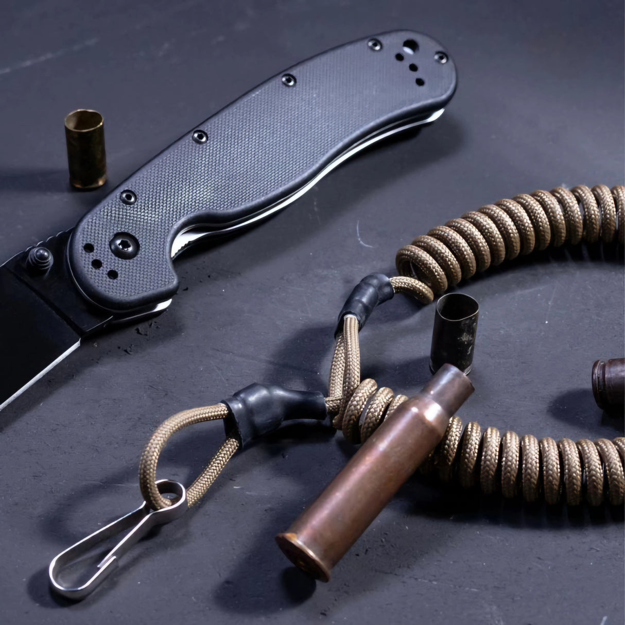 Spiral lanyard Weapon and Gear Retention