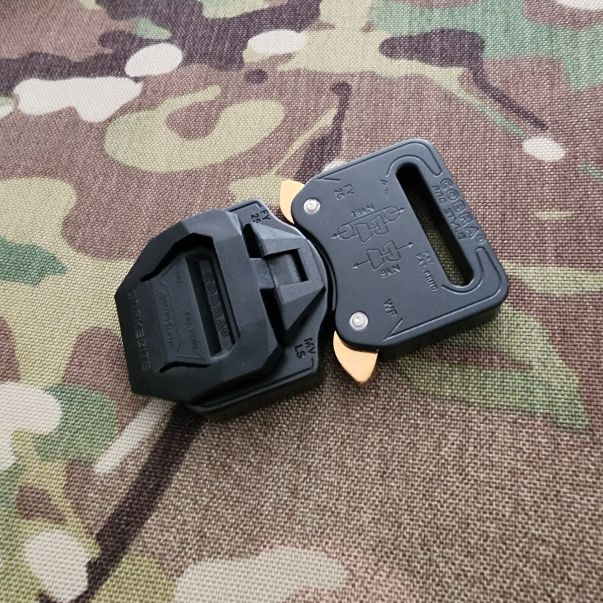 AustriAlpin 25mm / 1" Cobra Pro Style Snakebite Buckle Black