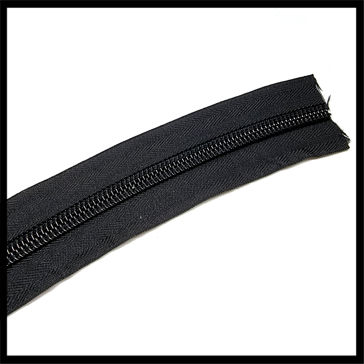 Zipa #10 Black Continuous Spiral Zipper per Metre